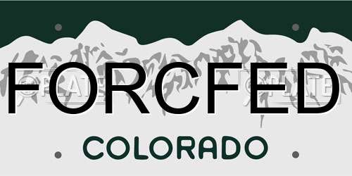 FORCFED Colorado License Plate