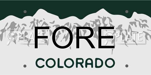 FORE Colorado License Plate