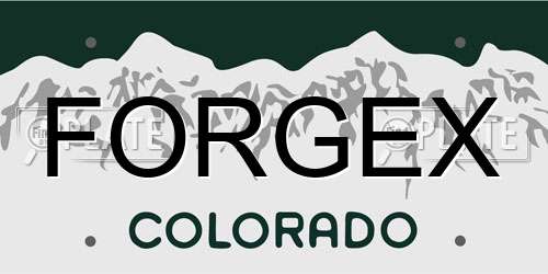 FORGEX Colorado License Plate