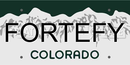 FORTEFY Colorado License Plate