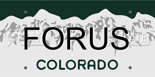 FORUS Colorado License Plate