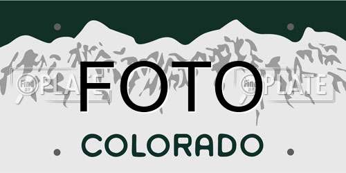 FOTO Colorado License Plate