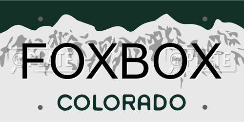 FOXBOX Colorado License Plate