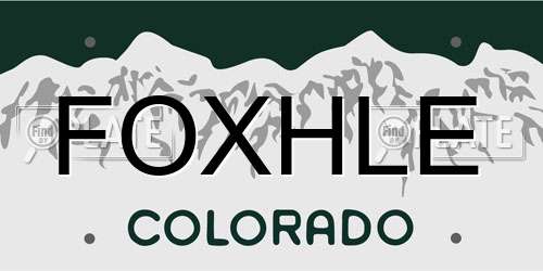 FOXHLE Colorado License Plate
