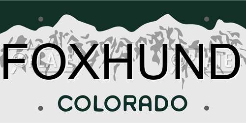 FOXHUND Colorado License Plate
