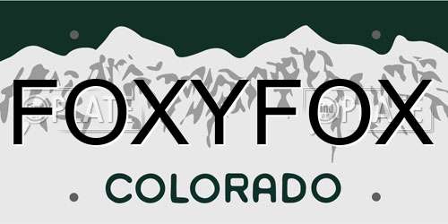 FOXYFOX Colorado License Plate