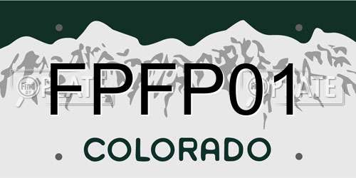 FPFP01 Colorado License Plate