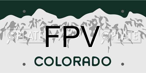 FPV Colorado License Plate