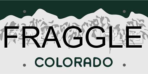 FRAGGLE Colorado License Plate