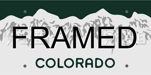 FRAMED Colorado License Plate
