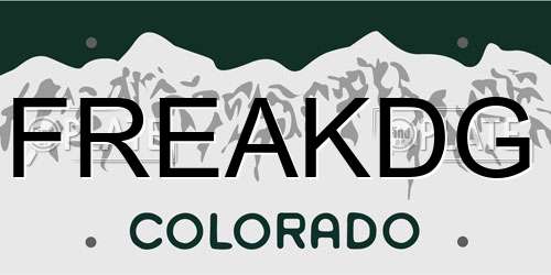 FREAKDG Colorado License Plate
