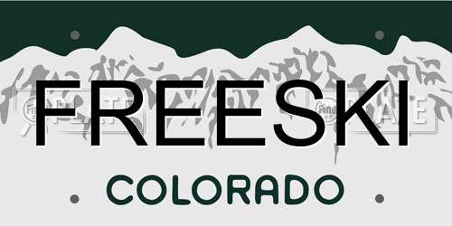 FREESKI Colorado License Plate