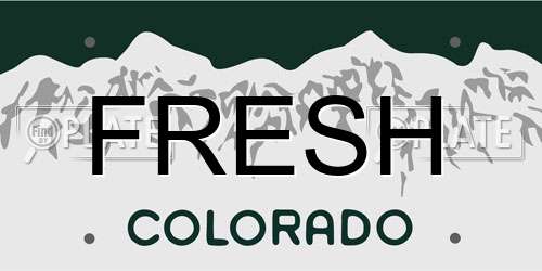 FRESH Colorado License Plate