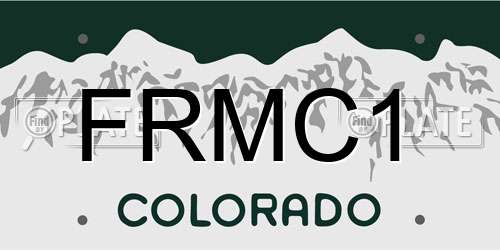 FRMC1 Colorado License Plate