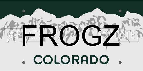 FROGZ Colorado License Plate