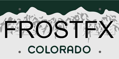 FROSTFX Colorado License Plate