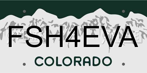 FSH4EVA Colorado License Plate