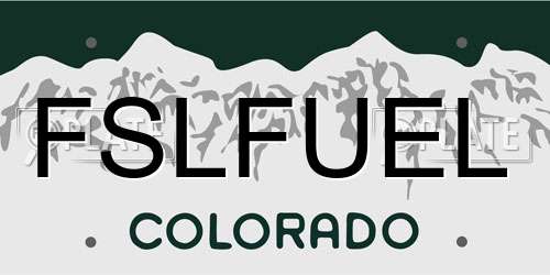 FSLFUEL Colorado License Plate
