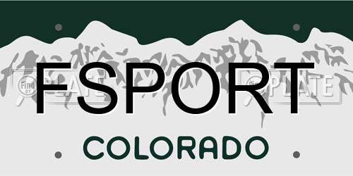FSPORT Colorado License Plate