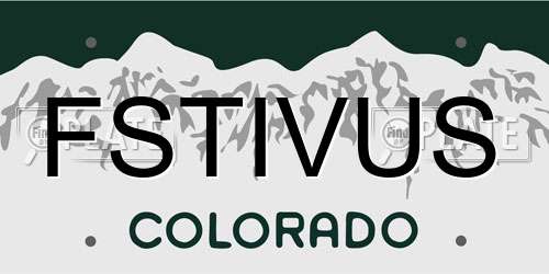 FSTIVUS Colorado License Plate