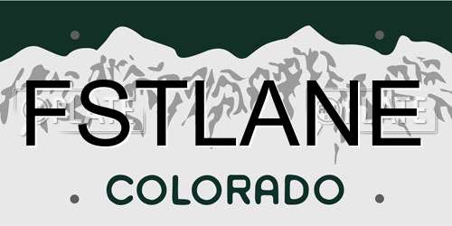 FSTLANE Colorado License Plate