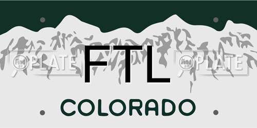 FTL Colorado License Plate