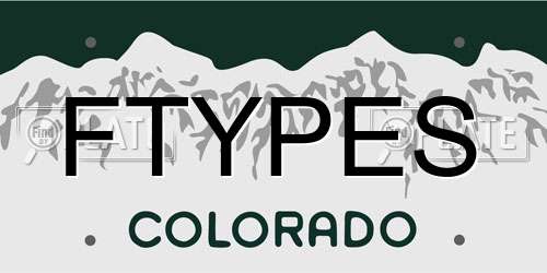 FTYPES Colorado License Plate