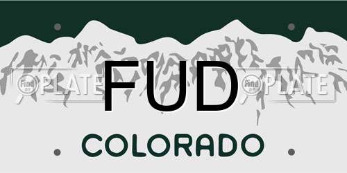 FUD Colorado License Plate