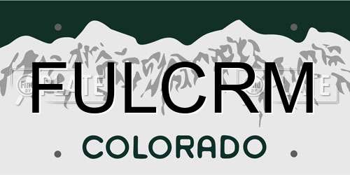 FULCRM Colorado License Plate