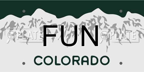 FUN Colorado License Plate