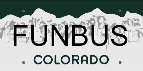 FUNBUS Colorado License Plate
