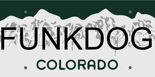 FUNKDOG Colorado License Plate