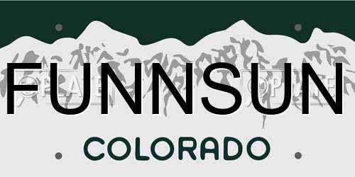 FUNNSUN Colorado License Plate