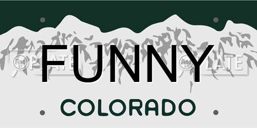 FUNNY Colorado License Plate