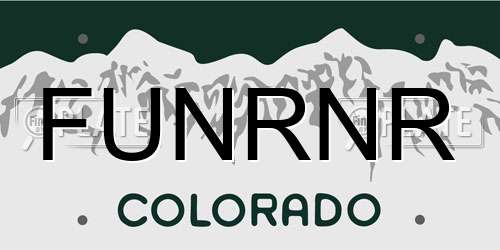 FUNRNR Colorado License Plate
