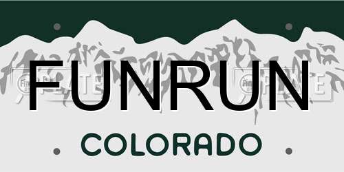 FUNRUN Colorado License Plate
