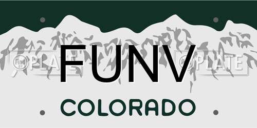 FUNV Colorado License Plate