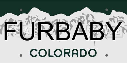 FURBABY Colorado License Plate