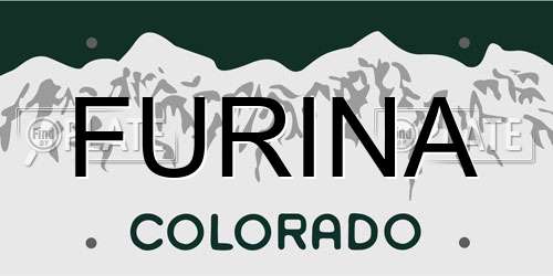 FURINA Colorado License Plate