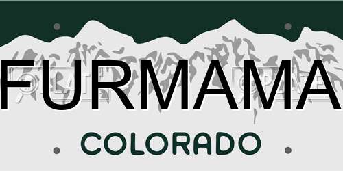 FURMAMA Colorado License Plate