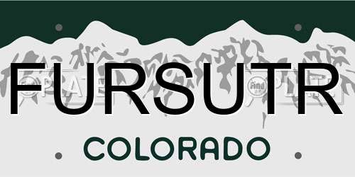 FURSUTR Colorado License Plate