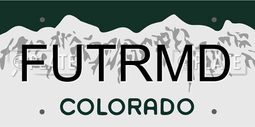 FUTRMD Colorado License Plate