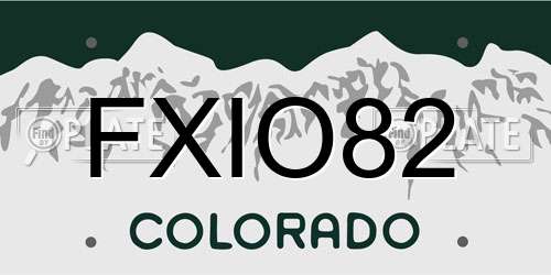 FXIO82 Colorado License Plate