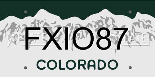 FXIO87 Colorado License Plate