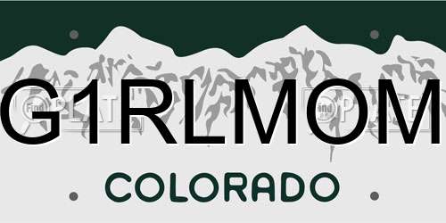 G1RLMOM Colorado License Plate