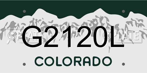 G2120L Colorado License Plate