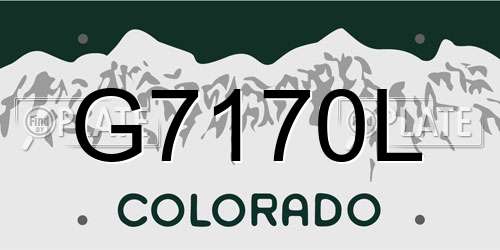 G7170L Colorado License Plate