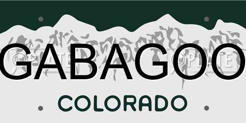 GABAGOO Colorado License Plate