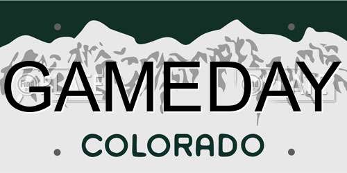 GAMEDAY Colorado License Plate