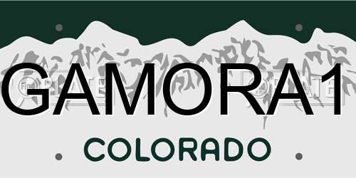 GAMORA1 Colorado License Plate